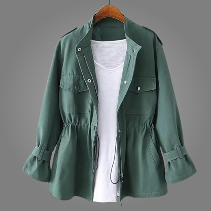 Chaqueta utilitaria de campo para mujer con cintura ajustable-Jacket for women-Casaluzia