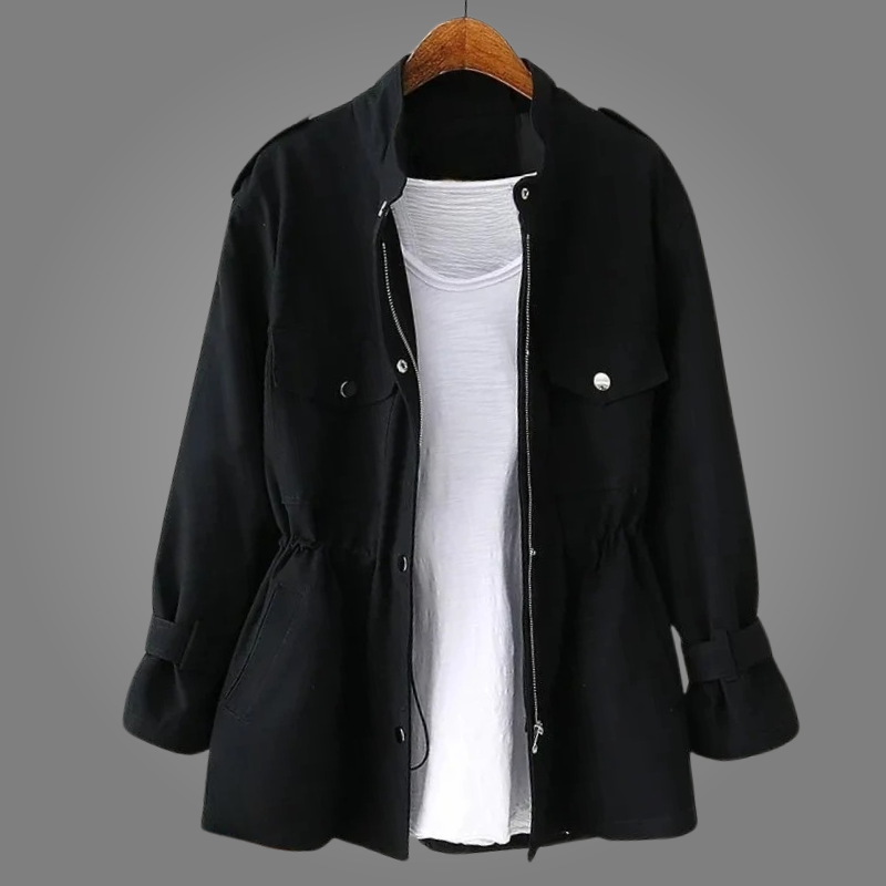 Chaqueta utilitaria de campo para mujer con cintura ajustable-Jacket for women-Casaluzia