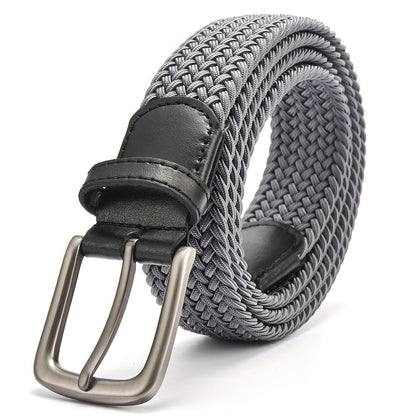 Cinturón trenzado para hombre con hebilla cuadrada-Accessories for Men-Casaluzia