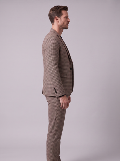 Conjunto de americana y pantalón con estampado de pata de gallo para hombre-Sets for Men-Casaluzia