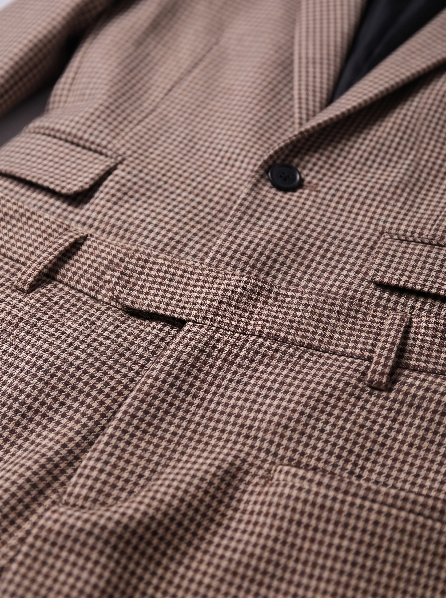 Conjunto de americana y pantalón con estampado de pata de gallo para hombre-Sets for Men-Casaluzia