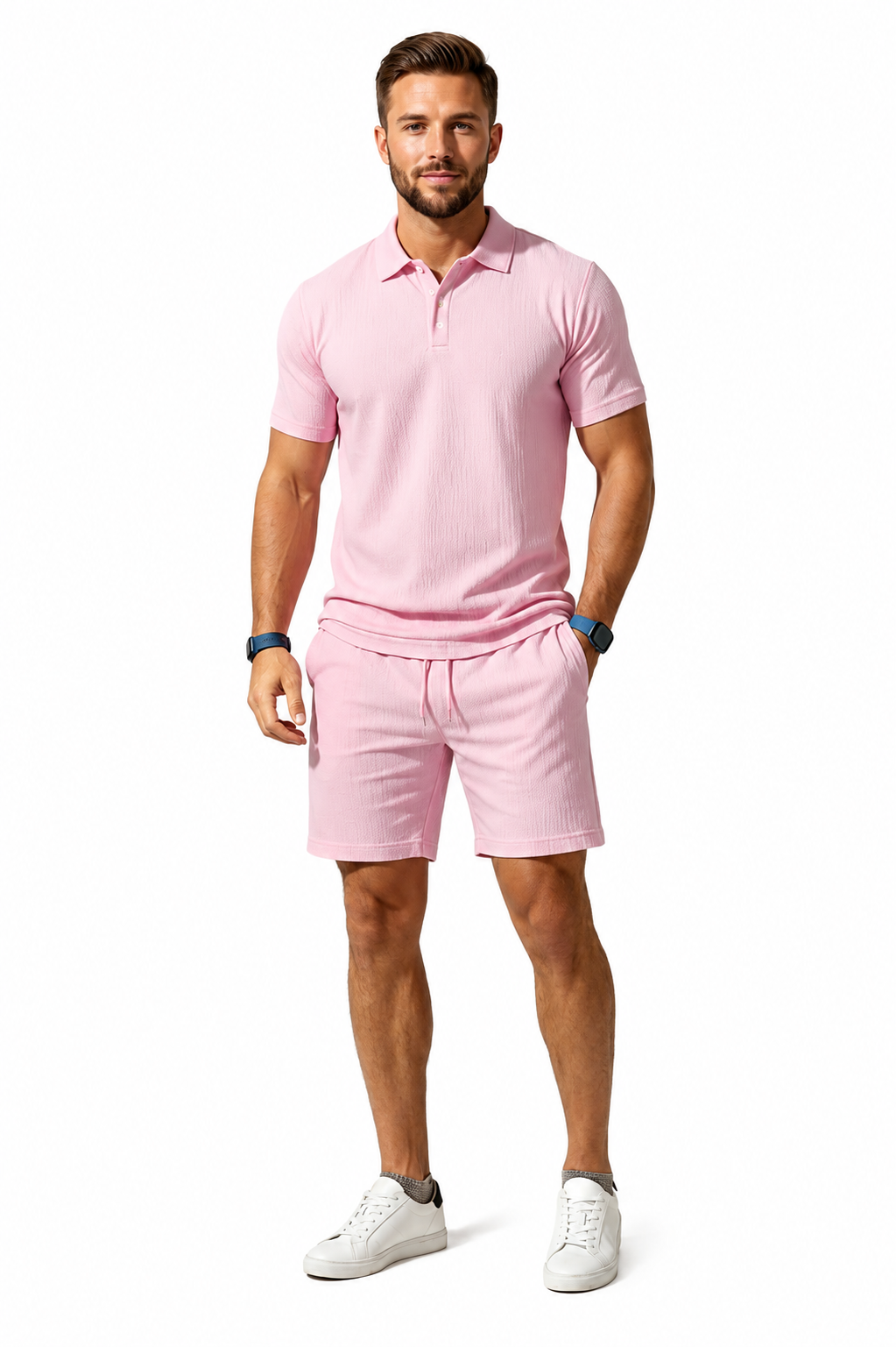 Conjunto de Blazer de Manga Corta y Shorts para Hombre-Sets for Men-Casaluzia