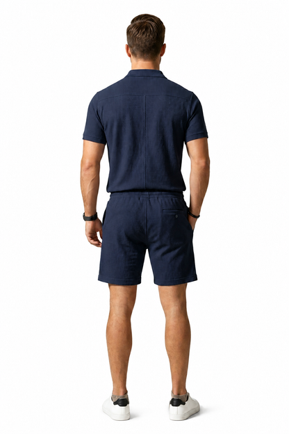 Conjunto de Blazer de Manga Corta y Shorts para Hombre-Sets for Men-Casaluzia