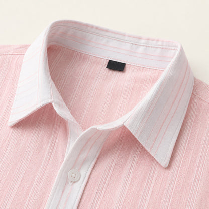 Conjunto de Camisa de Botones y Pantalones Cortos a Rayas para Hombre-Sets for Men-Casaluzia