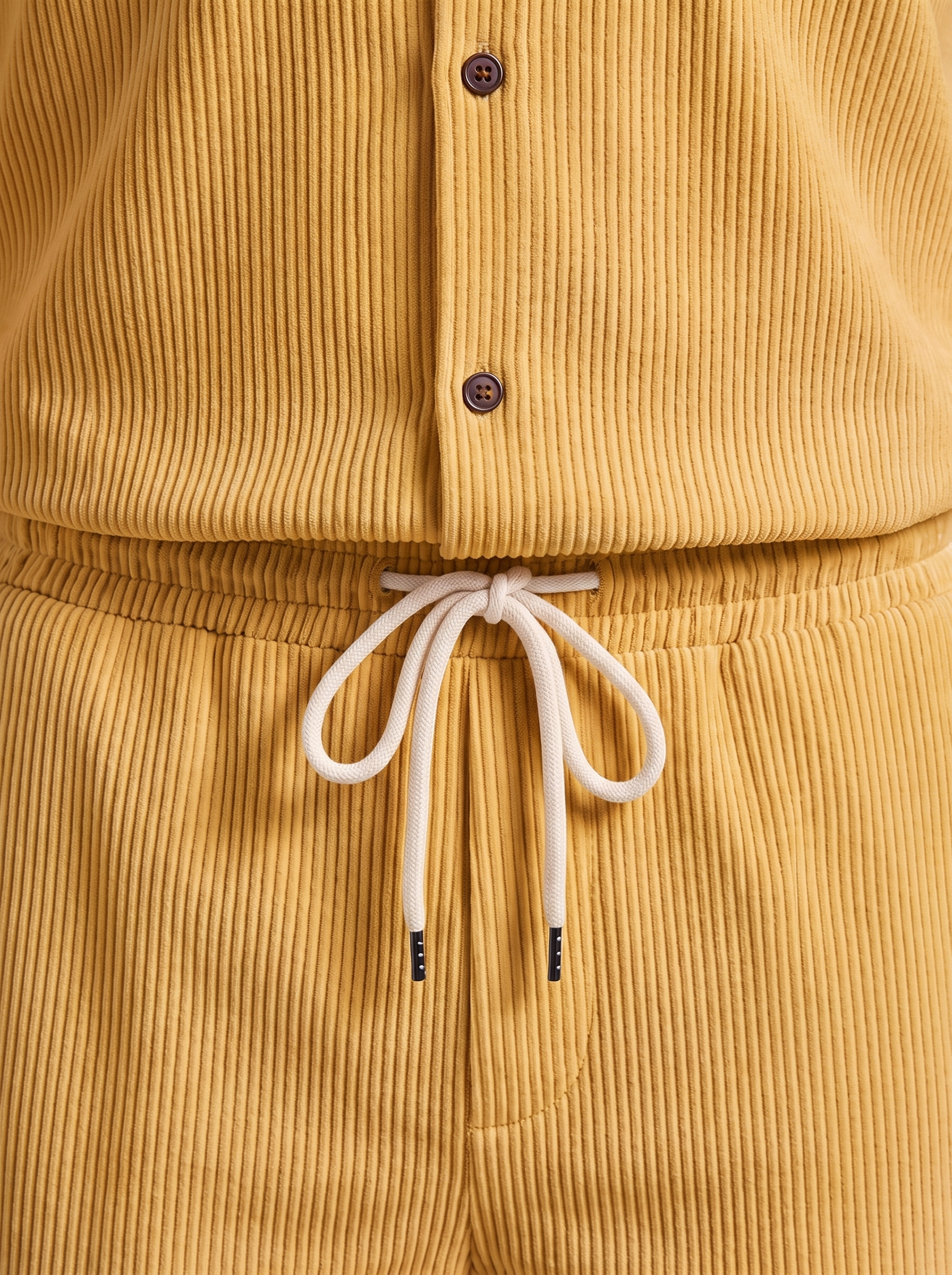 Conjunto de Camisa y Pantalones Cortos con Textura Acanalada para Hombre-Sets for Men-Casaluzia
