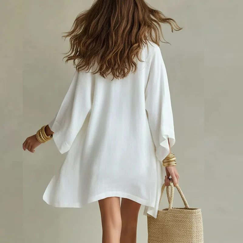 Conjunto de cárdigan abierto, top y shorts para mujer-Clothing Set-Casaluzia