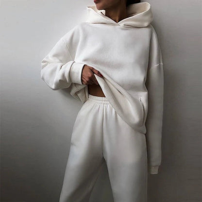 Conjunto de chándal para mujer con sudadera con capucha y pantalones de jogging-Sets for women-Casaluzia