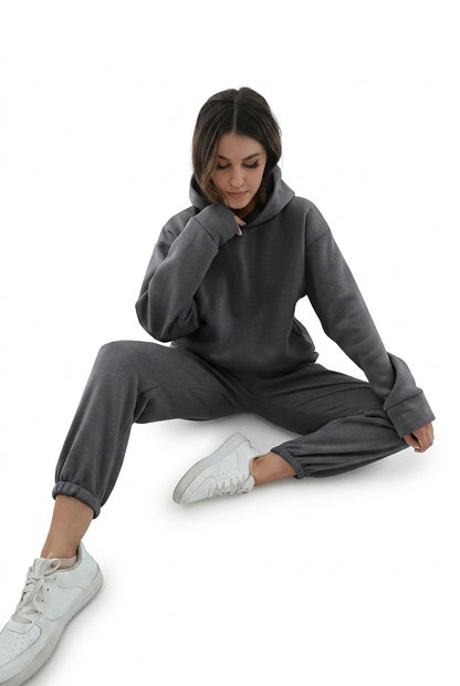 Conjunto de chándal para mujer con sudadera con capucha y pantalones de jogging-Sets for women-Casaluzia