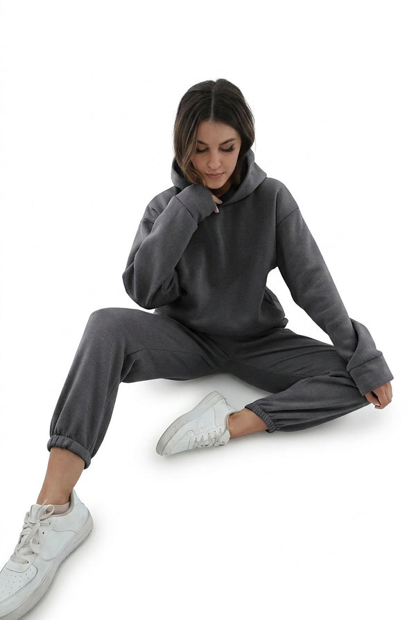 Conjunto de chándal para mujer con sudadera con capucha y pantalones de jogging-Sets for women-Casaluzia