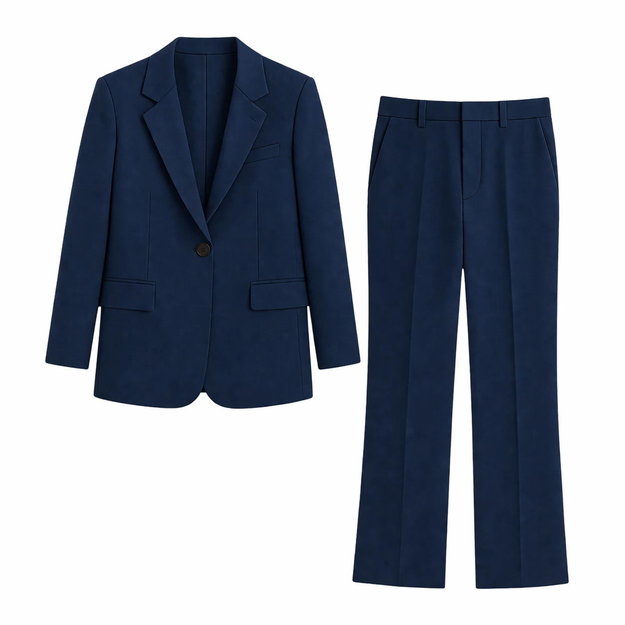Conjunto de mujer de dos piezas con blazer y pantalón de corte recto con solapa-Sets for women-Casaluzia