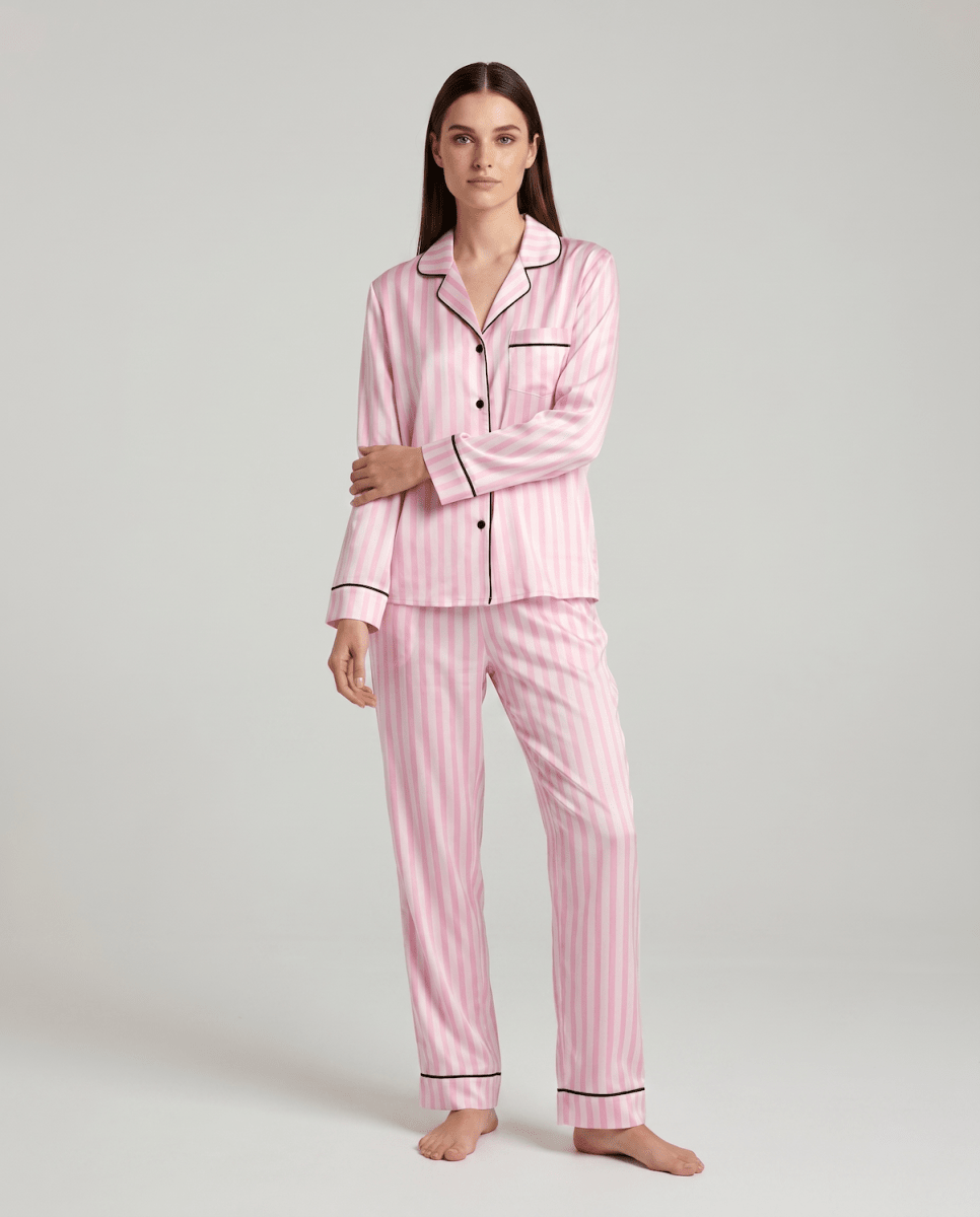Conjunto de pijama de manga larga con botones para mujer-Sets for women-Casaluzia
