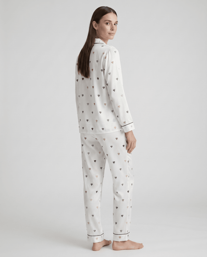 Conjunto de pijama de manga larga con botones para mujer-Sets for women-Casaluzia