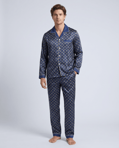 Conjunto de pijama de manga larga con estampado para hombre-Sets for women-Casaluzia