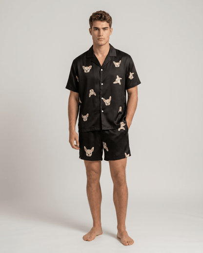 Conjunto de pijama estampado de manga corta para hombre-Sets for women-Casaluzia