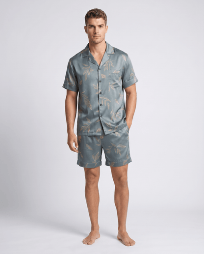 Conjunto de pijama estampado de manga corta para hombre-Sets for women-Casaluzia