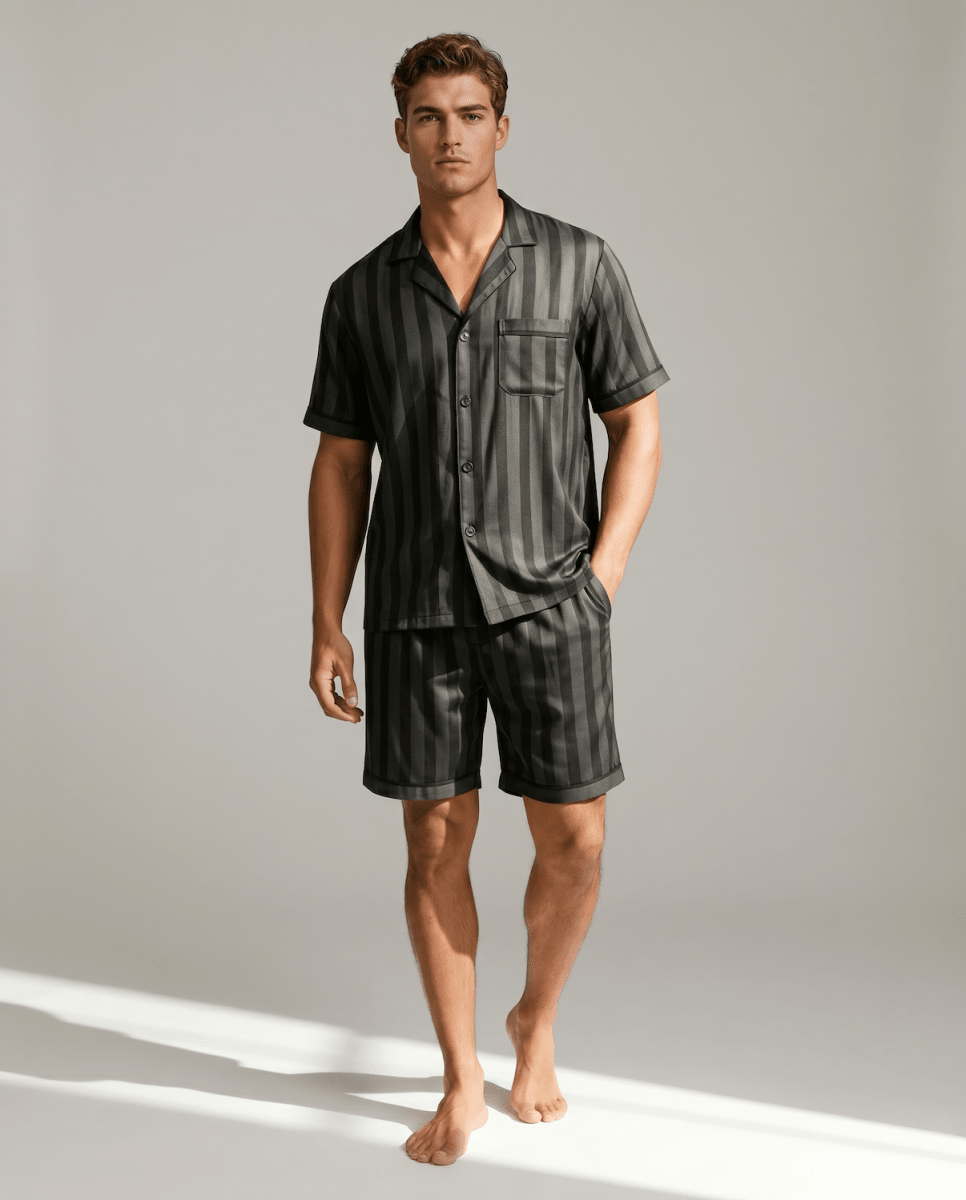 Conjunto de pijama estampado de manga corta para hombre-Sets for women-Casaluzia