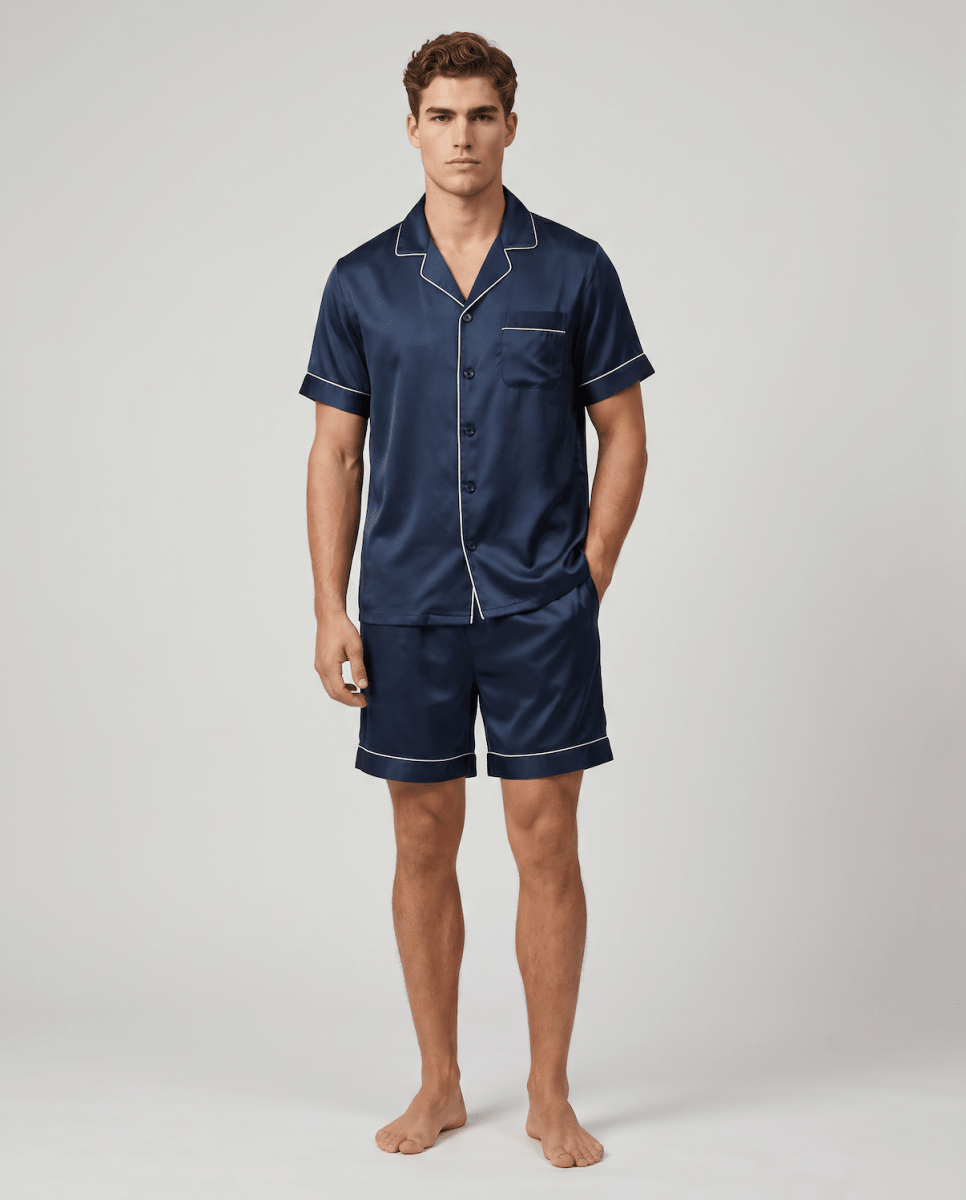 Conjunto de pijama estampado de manga corta para hombre-Sets for women-Casaluzia