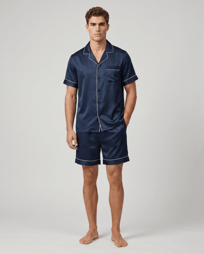 Conjunto de pijama estampado de manga corta para hombre-Sets for women-Casaluzia