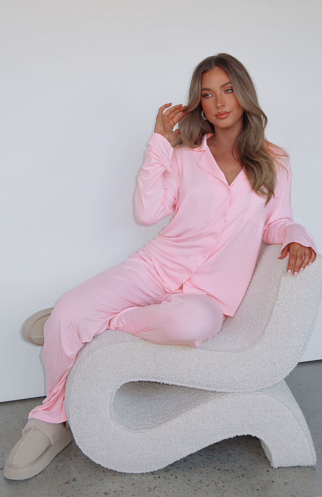 Conjunto de pijama para mujer con botones y cuello con solapas-Sets for women-Casaluzia