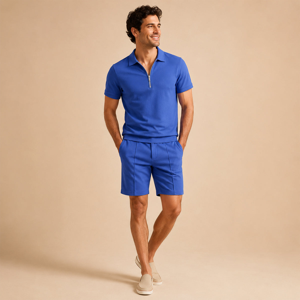 Conjunto de Polo y Pantalones Cortos a Juego para Hombre-Sets for Men-Casaluzia