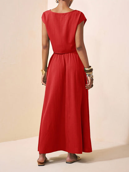 Conjunto de Top Corto Acanalado y Falda Maxi para Mujer-Sets for women-Casaluzia