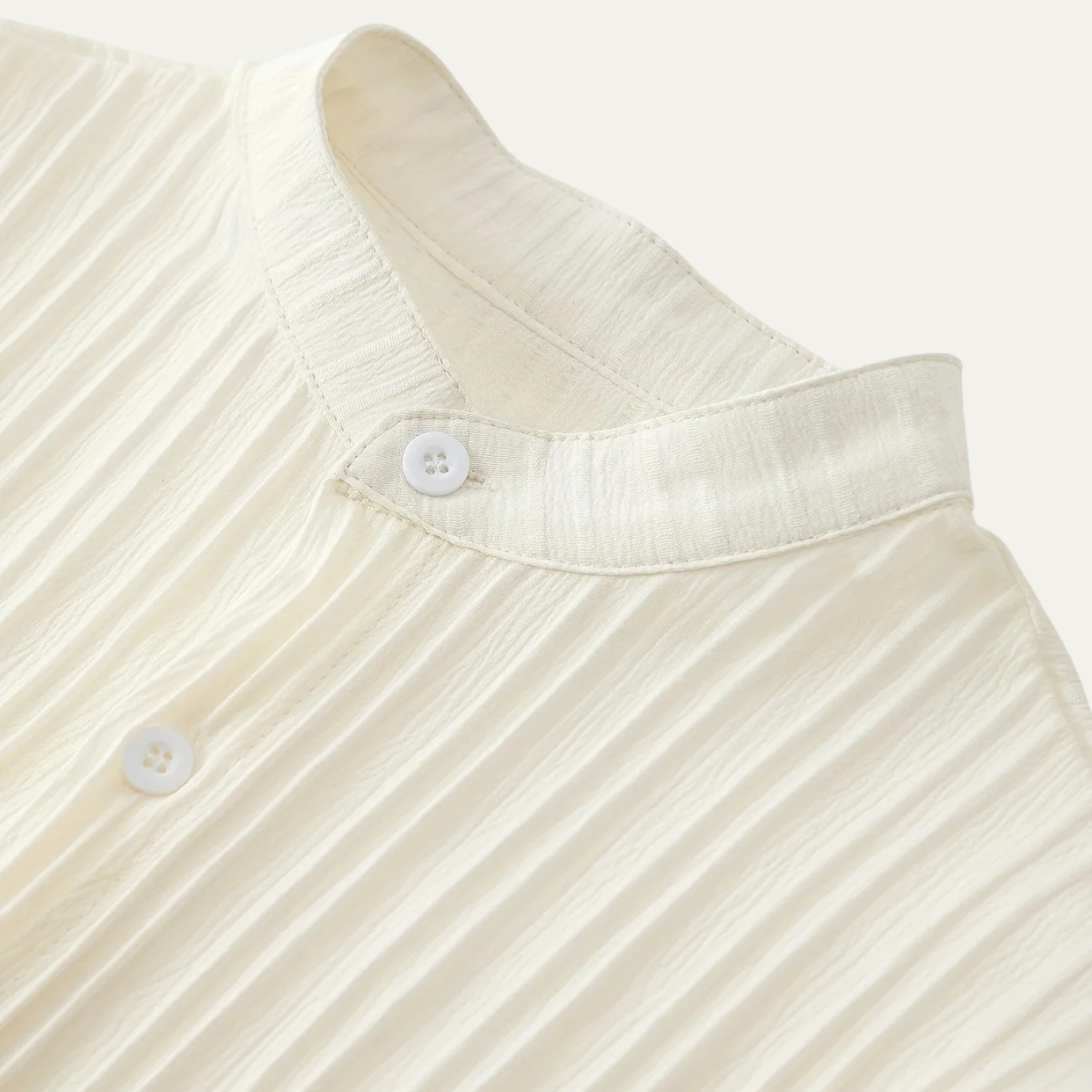 Conjunto hombre con camisa de manga corta con cuello alto y botones y pantalón con cintura elástica-Sets for Men-Casaluzia