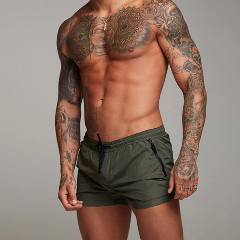 De hombre: Bañador con cintura elástica y cordón-Swimwear for men-Casaluzia