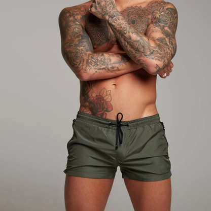De hombre: Bañador con cintura elástica y cordón-Swimwear for men-Casaluzia