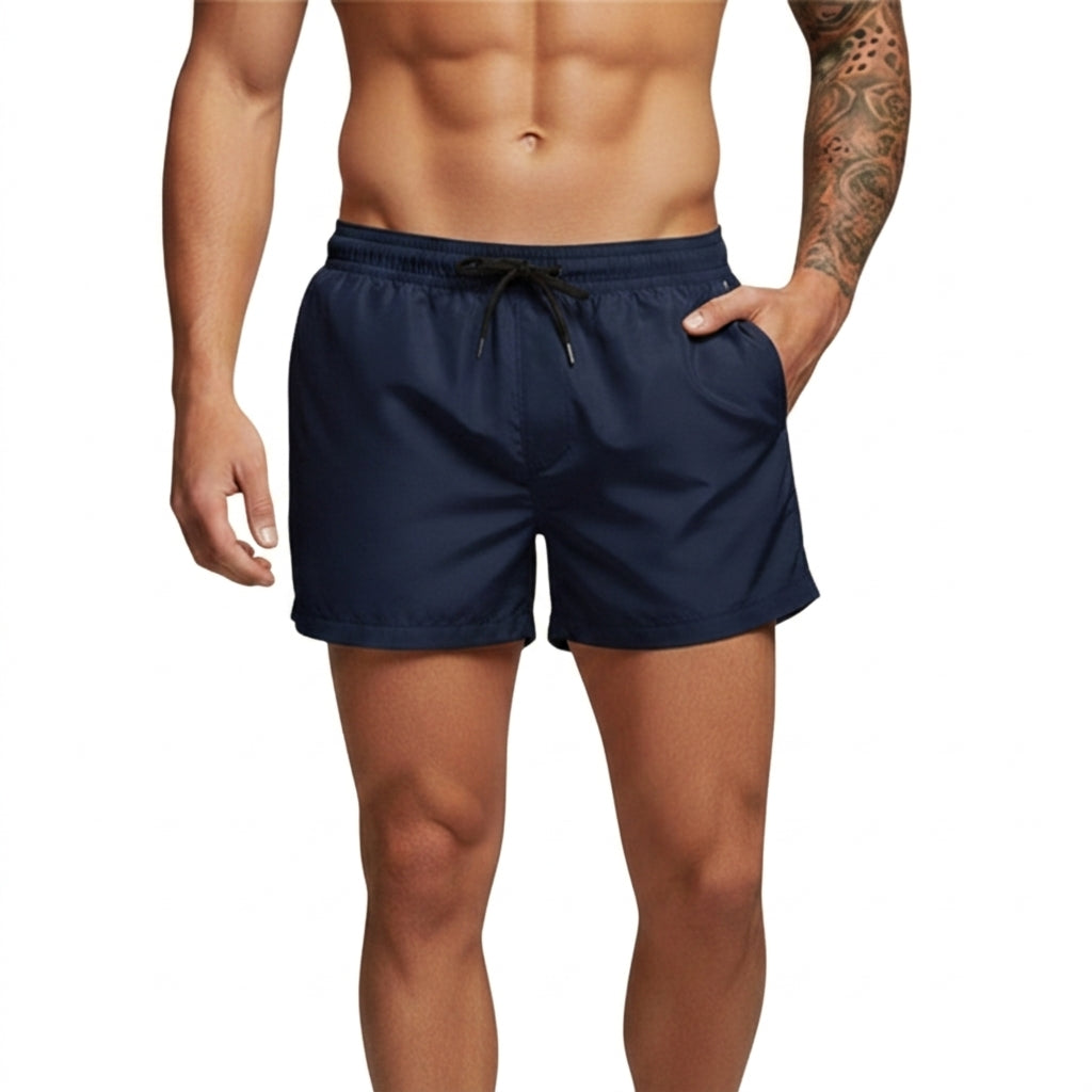 De hombre: Bañador con cintura elástica y cordón-Swimwear for men-Casaluzia