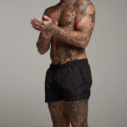 De hombre: Bañador con cintura elástica y cordón-Swimwear for men-Casaluzia