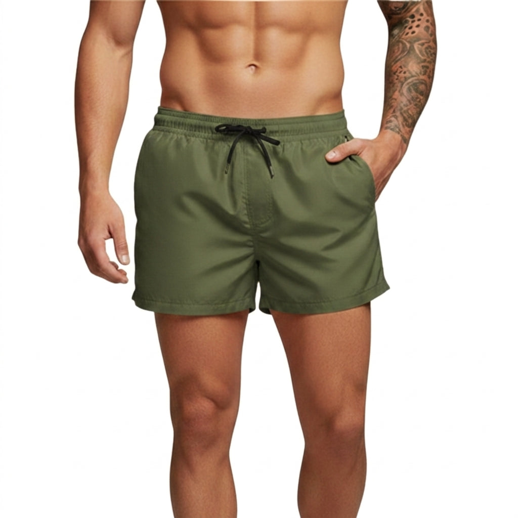 De hombre: Bañador con cintura elástica y cordón-Swimwear for men-Casaluzia