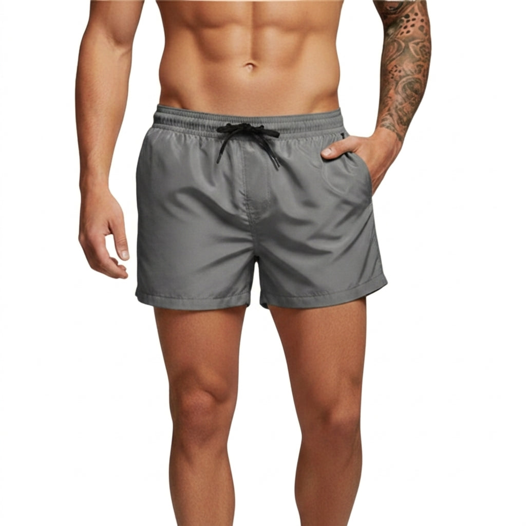 De hombre: Bañador con cintura elástica y cordón-Swimwear for men-Casaluzia