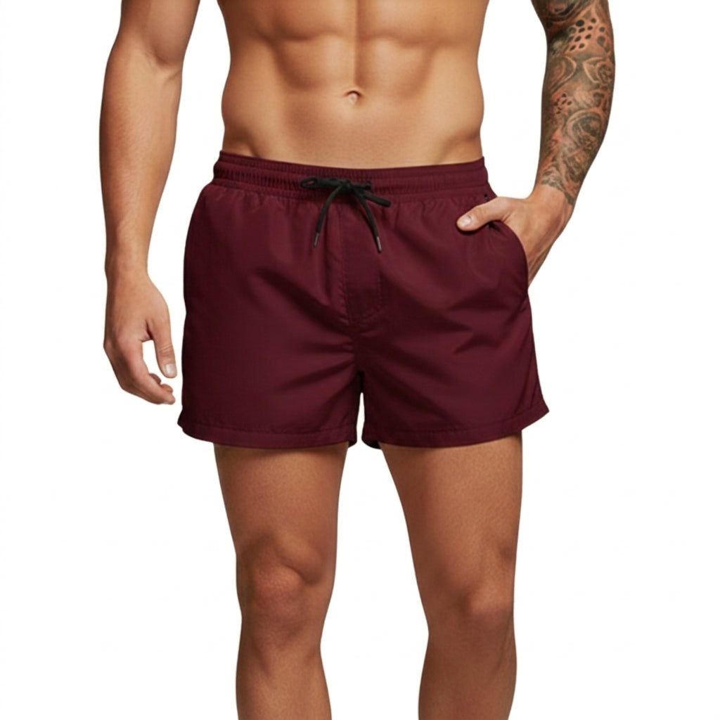De hombre: Bañador con cintura elástica y cordón-Swimwear for men-Casaluzia