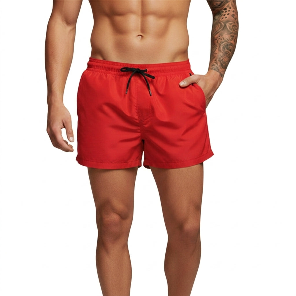 De hombre: Bañador con cintura elástica y cordón-Swimwear for men-Casaluzia