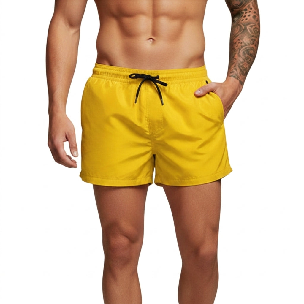 De hombre: Bañador con cintura elástica y cordón-Swimwear for men-Casaluzia