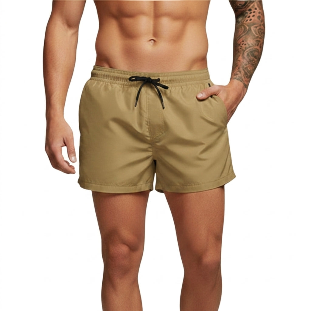 De hombre: Bañador con cintura elástica y cordón-Swimwear for men-Casaluzia