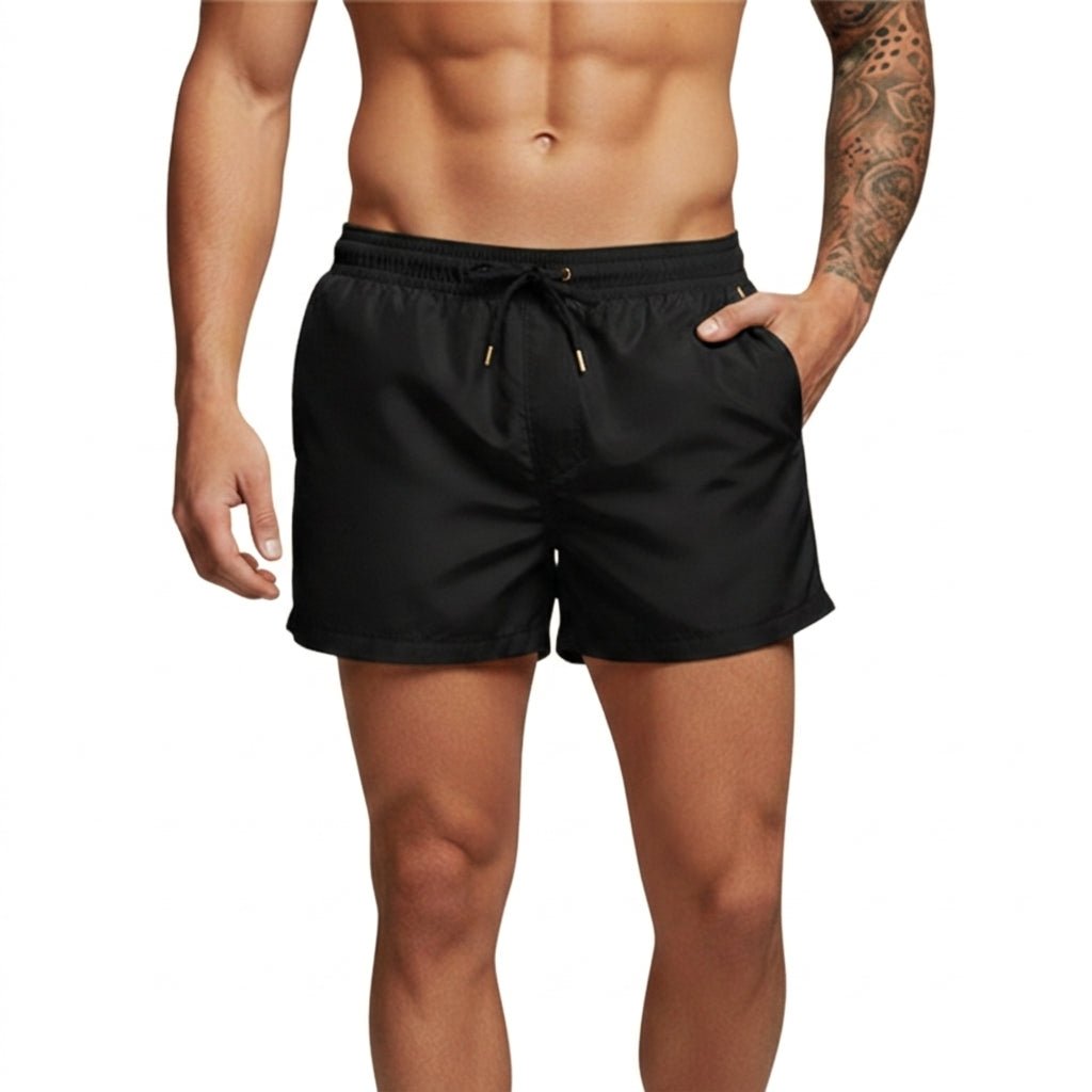 De hombre: Bañador con cintura elástica y cordón-Swimwear for men-Casaluzia