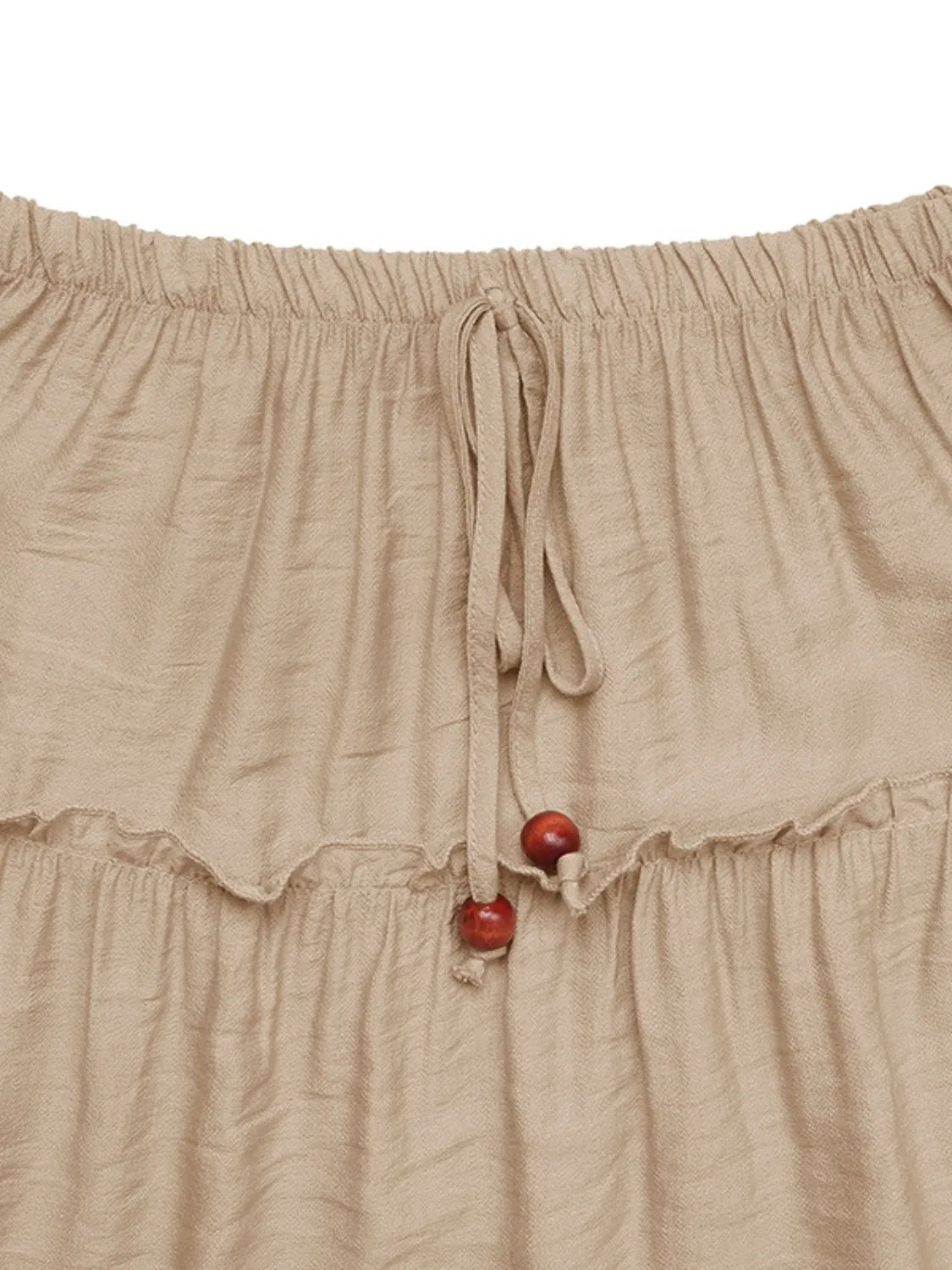 Falda larga de capas con cordón para mujer-Maxi Skirt-Casaluzia