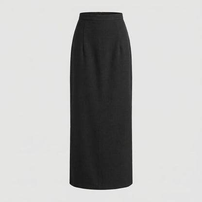 Falda larga para mujer con cintura alta y silueta recta-Skirt for women-Casaluzia
