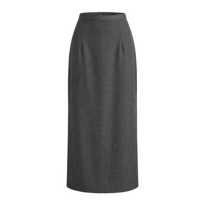Falda larga para mujer con cintura alta y silueta recta-Skirt for women-Casaluzia