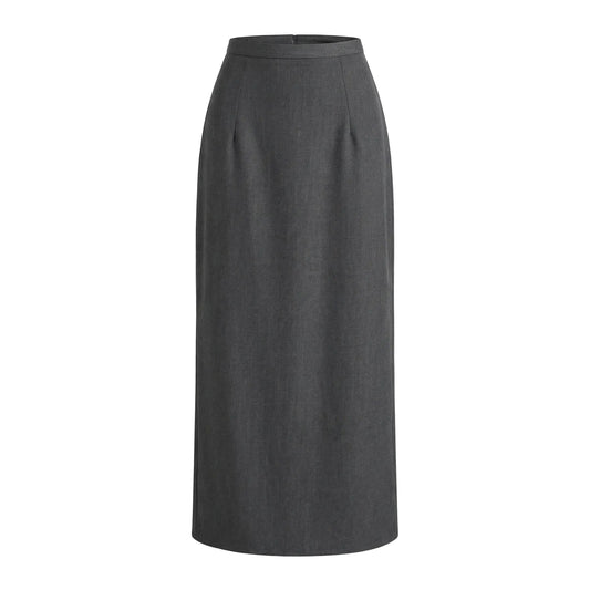 Falda larga para mujer con cintura alta y silueta recta-Skirt for women-Casaluzia