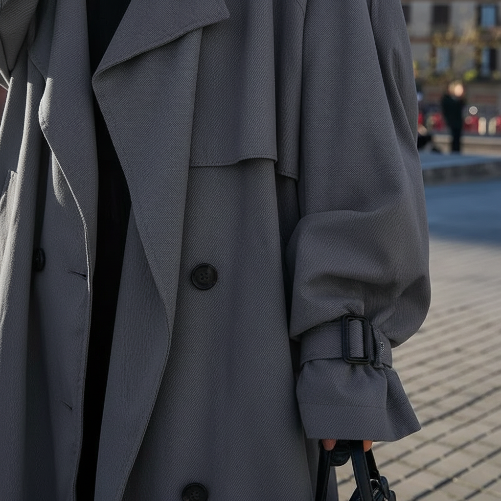 Gabardina larga oversize para mujer-coats for women-Casaluzia