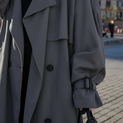 Gabardina larga oversize para mujer-coats for women-Casaluzia