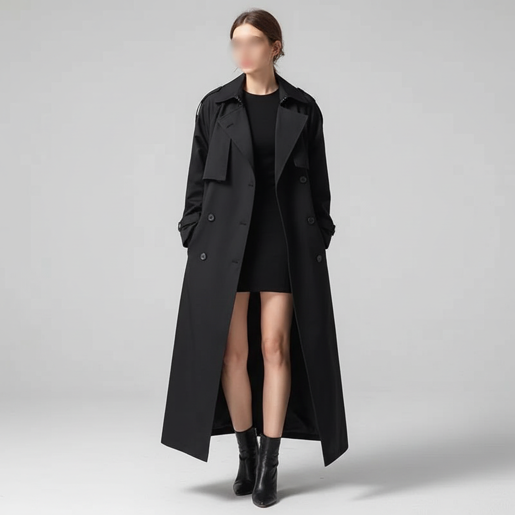 Gabardina larga oversize para mujer-coats for women-Casaluzia