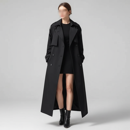 Gabardina larga oversize para mujer-coats for women-Casaluzia