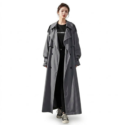 Gabardina larga oversize para mujer-coats for women-Casaluzia