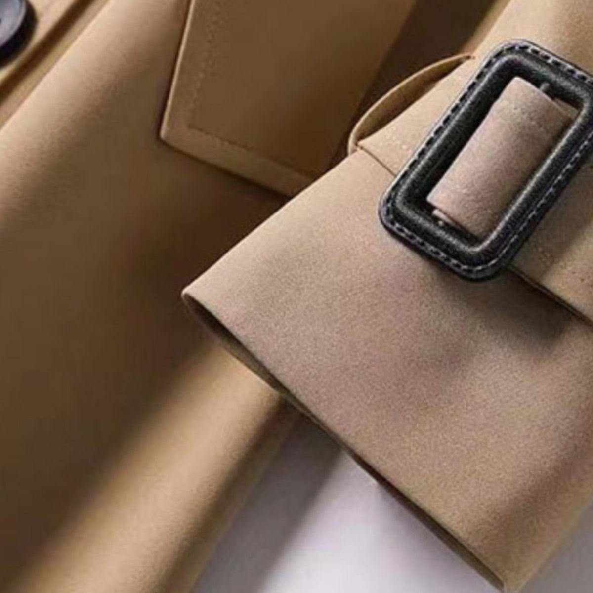 Gabardina larga para mujer con cinturón y forro de cuadros-Coats for women-Casaluzia