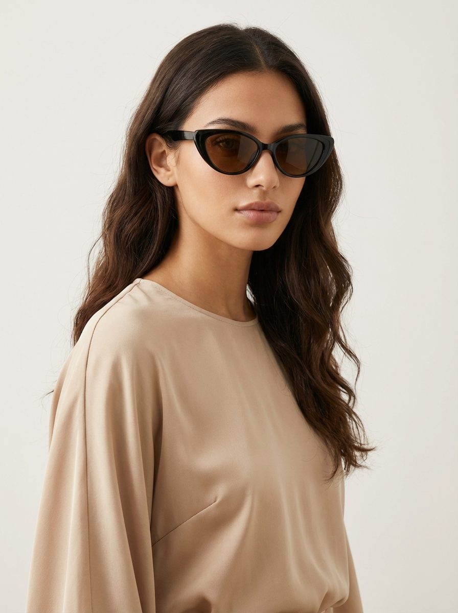 Gafas de sol Cat-Eye de mujer con montura sólida-Glasses for women-Casaluzia