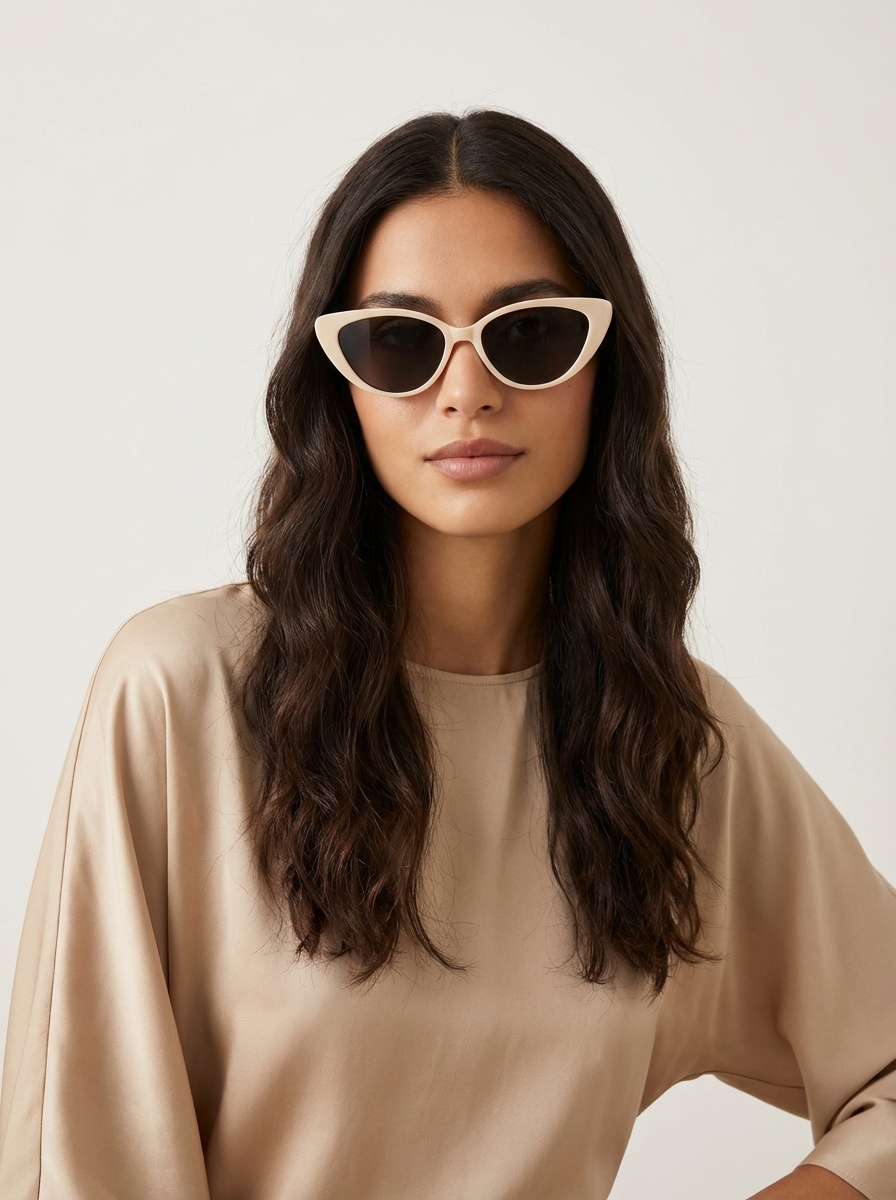 Gafas de sol Cat-Eye de mujer con montura sólida-Glasses for women-Casaluzia
