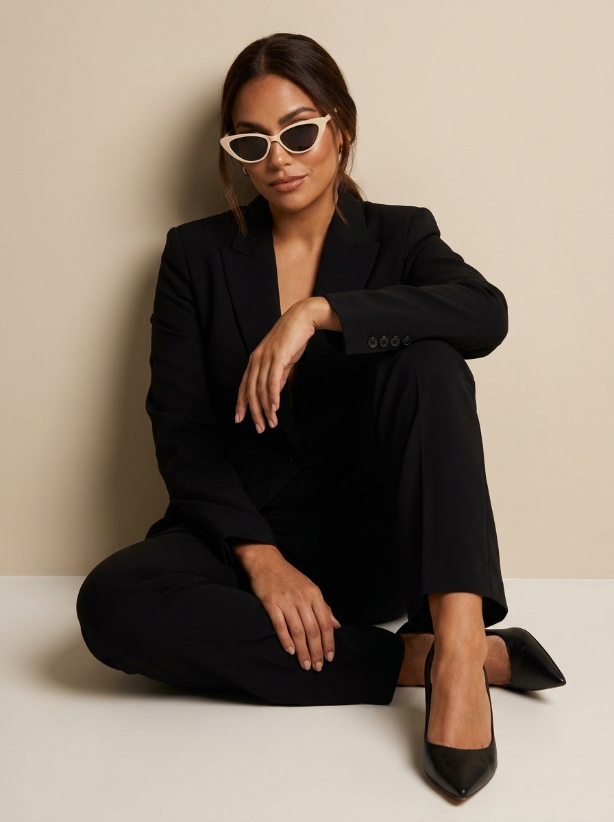 Gafas de sol Cat-Eye de mujer con montura sólida-Glasses for women-Casaluzia